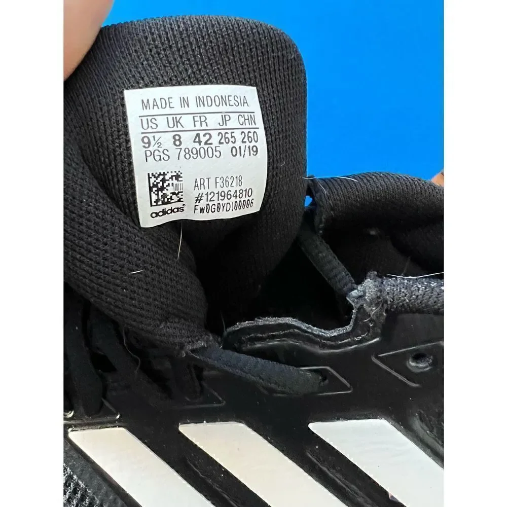 Adidas F36218 Falcon Running Shoes Black Athletic Sneaker Light Weight Size 9.5